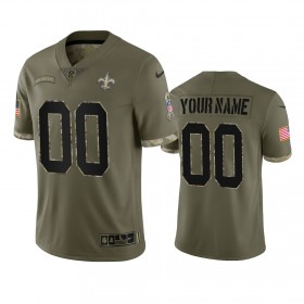 Tröjor New Orleans Saints Custom Olive 2022 Salute To Service Limited - Män